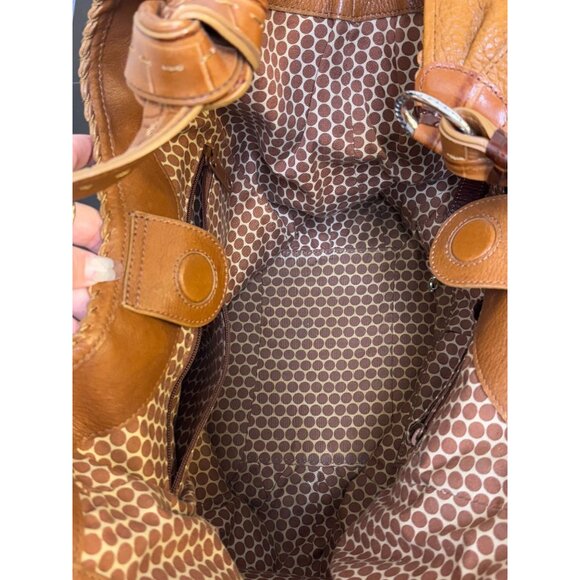 Brighton Brown Leather Hobo Bag With Heart Charm Accent - Picture 9 of 10